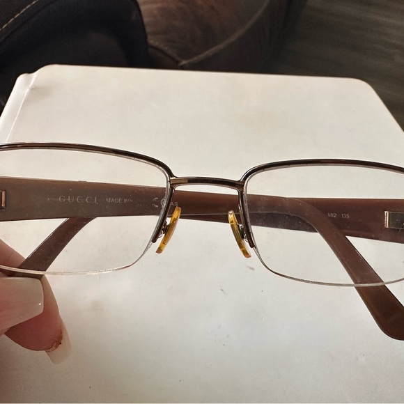 GUCCI GG2878 MI2 Italy Mocha Brown Half Rimless Eyeglasses Frame 52-17-135. - Picture 6 of 12